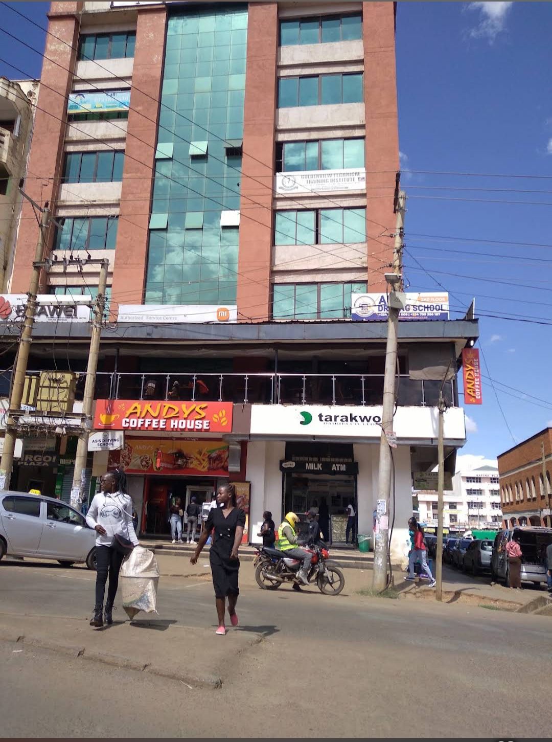 The Andy's Coffee House frontage on Oginga Odinga Street, Eldoret